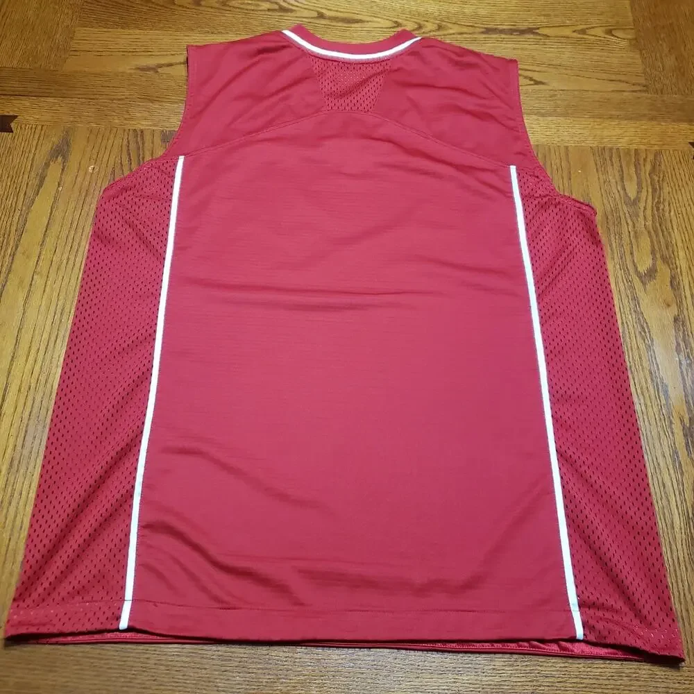 Vintage 90s Y2K Nike Shirt Men Extra Large Red White Hoop Tech Dri Fit Tank Top